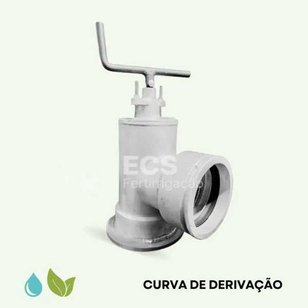 imagem com uma peça chamada curva de derivacao usada em irrigação