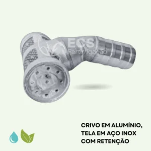 crivo com tela de retenção